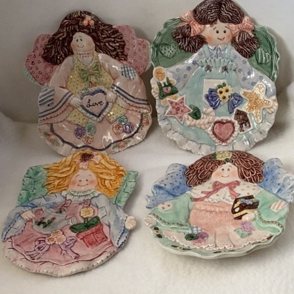 Vintage Angels Decorative Plates Lot 1997 YH